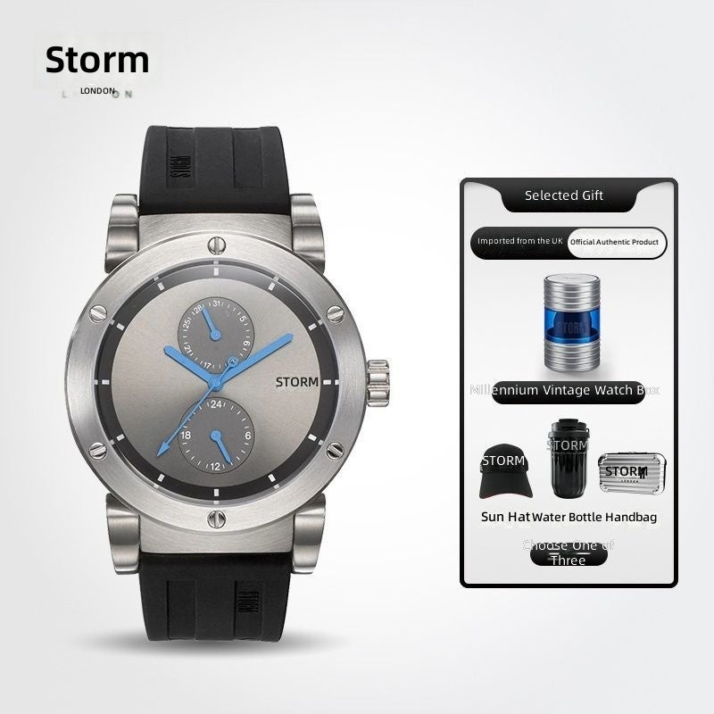 ستورم ساعة STORM البريطانية المستوردة HYDRON V2 RUBBER للرجال مع عرض التاريخ القابل للتكديس - Image 2