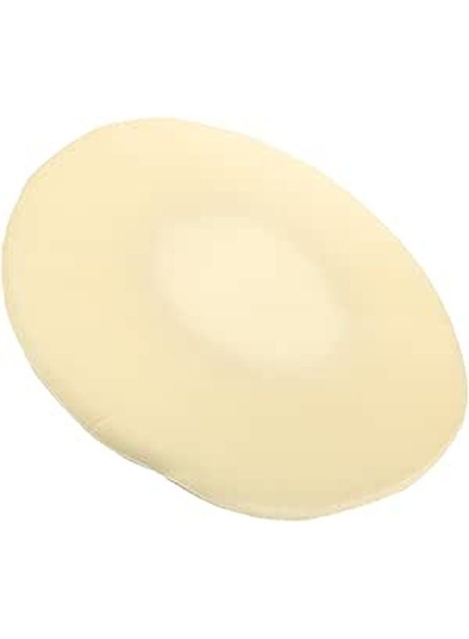 Beige Elastic Stool Cover Washable Fabric Stretch Protector 30cm Diameter For Home Kitchen Dining - Image 1