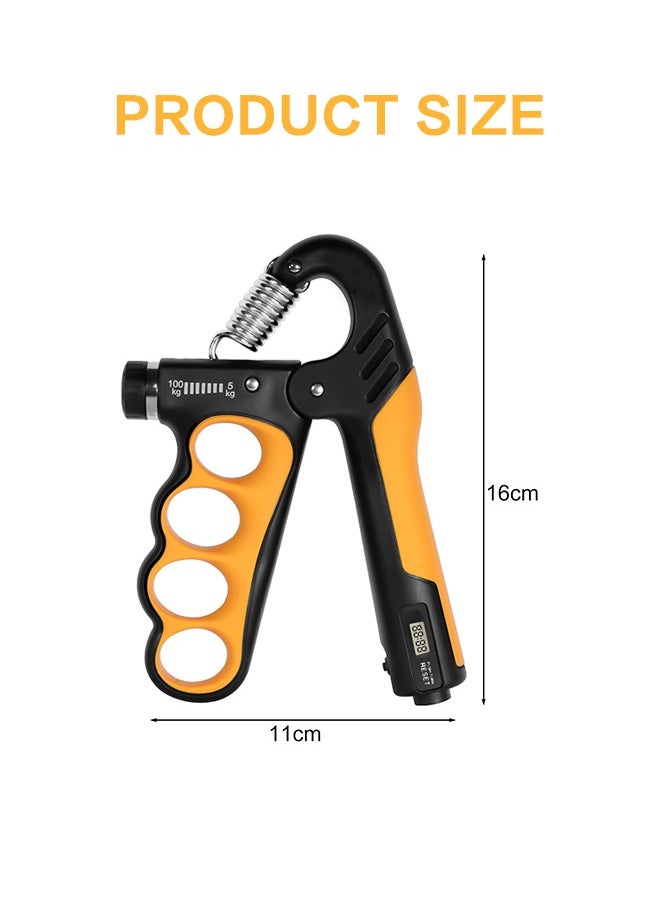 Grip Strength Trainer, Adjustable Resistance 11-220 Ibs Forearm Exerciser, the Five Fingers Grip Strength Trainer with Digital Counter, Hand Grips Strengthener.