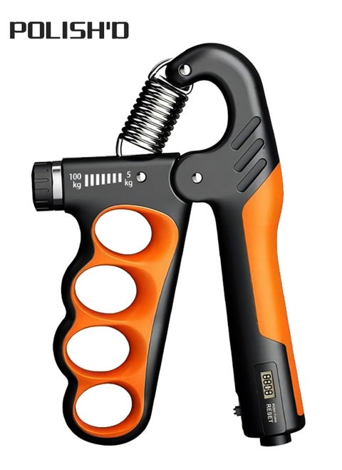 Grip Strength Trainer, Adjustable Resistance 11-220 Ibs Forearm Exerciser, the Five Fingers Grip Strength Trainer with Digital Counter, Hand Grips Strengthener.