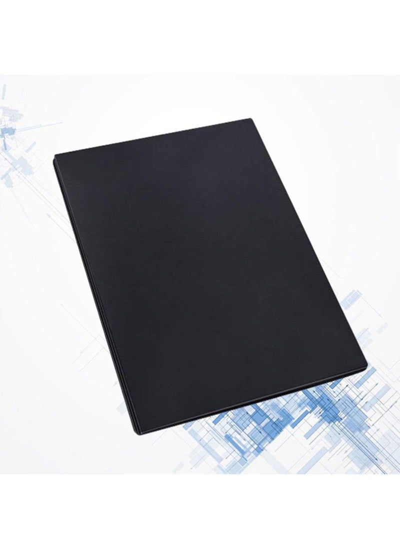 BPA - 50 Sheets A3 Scrapbook Black Paper Blank Page Black Inside Pages Chipboard for Scrapbook Photo Album DIY Photo Book Notebook - Image 1