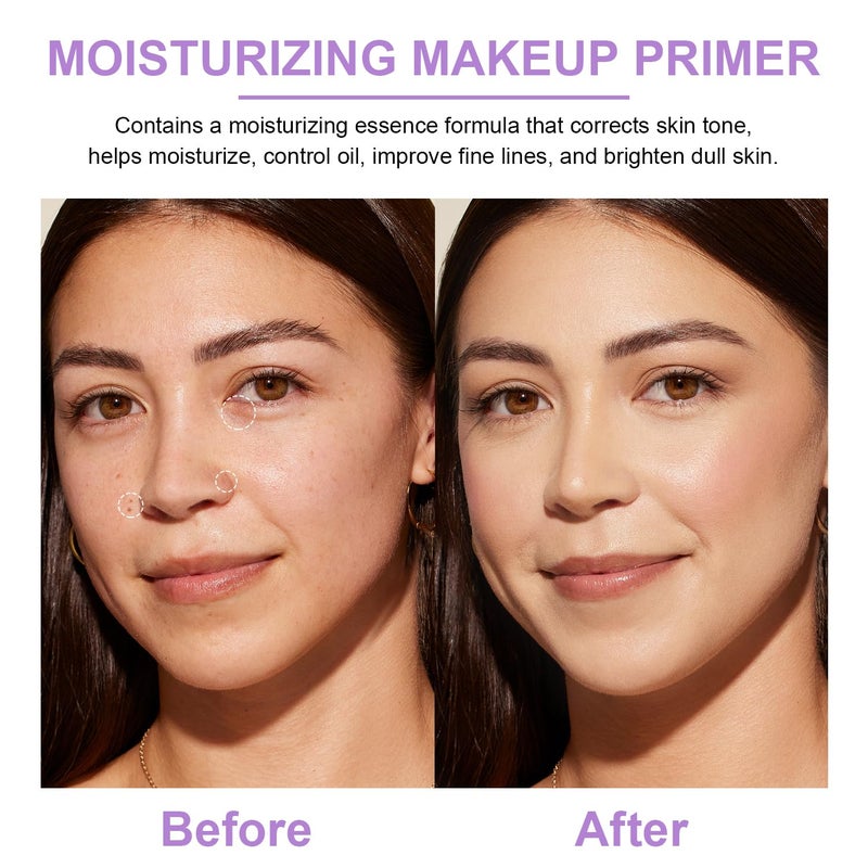 LemonSac 3 In 1 Primer for Face Before Makeup,SPF 50, Sunscreen One Step Color Corrector Face Isolation Cream, Blurs Imperfections Oil Control & Moisturizing Skin Tone Correcting (Purple Pink Green) - Image 5