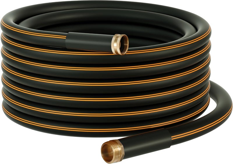 Atlantic Heavy Duty Garden Hose 50 ft x 5/8 Inch Black Color Durable Water Hose (50 Feet) - Image 1