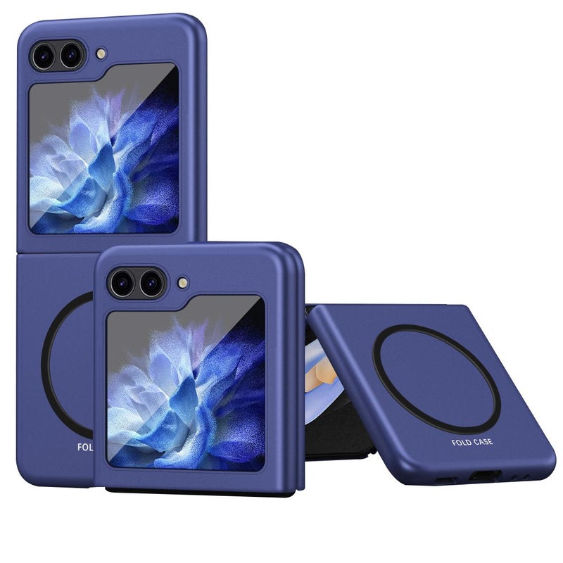 erorex For Samsung Galaxy Z Flip7 5G  Feel Magnetic MagSafe Shockproof Phone Case(Blue) - Image 1