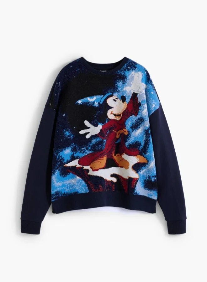 Desigual Blue Mickey Fantasia sweatshirt for Women | Best Price UAE