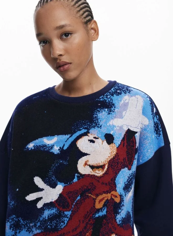 Desigual Blue Mickey Fantasia sweatshirt for Women | Best Price UAE