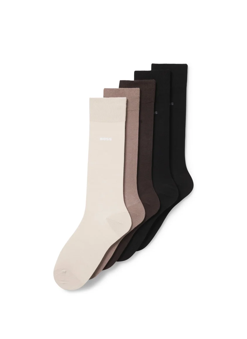 بوس Five-pack of regular-length socks in a cotton blend