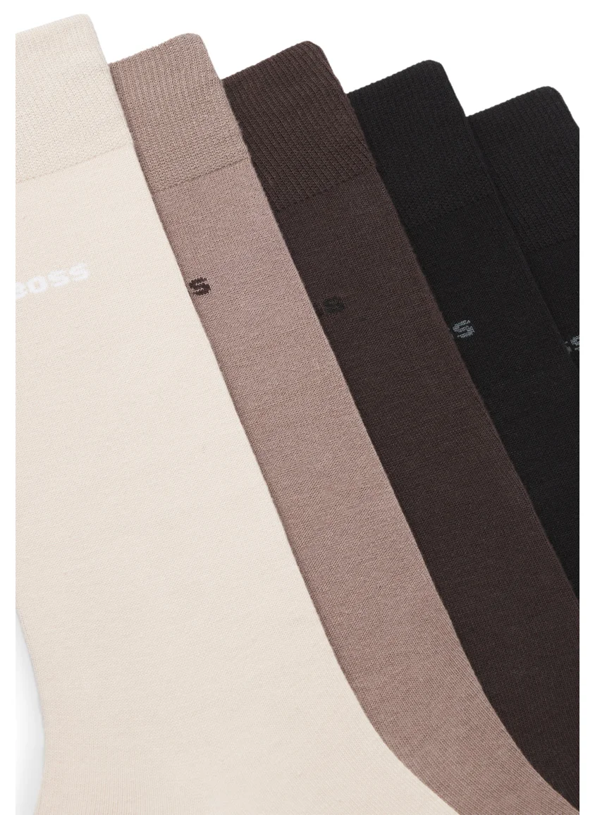 بوس Five-pack of regular-length socks in a cotton blend