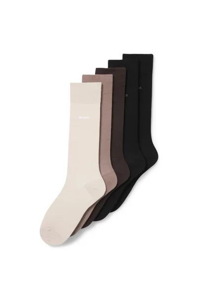 BOSS Five-pack of regular-length socks in a cotton blend