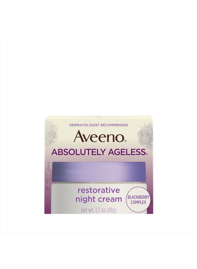 Aveeno Absolutely Ageless Restorative Night Cream Face & Neck Moisturizer with Antioxidant-Rich Blackberry Complex, Vitamin C & E, Hypoallergenic, Non-Greasy & Non-Comedogenic, 1.7 fl. oz - Image 3