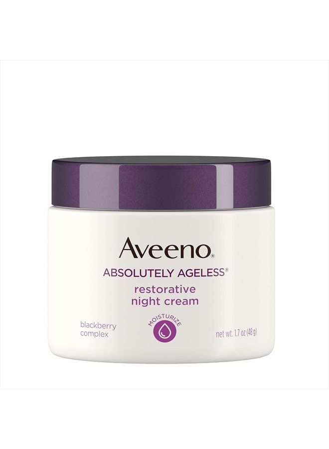 Aveeno Absolutely Ageless Restorative Night Cream Face & Neck Moisturizer with Antioxidant-Rich Blackberry Complex, Vitamin C & E, Hypoallergenic, Non-Greasy & Non-Comedogenic, 1.7 fl. oz - Image 1