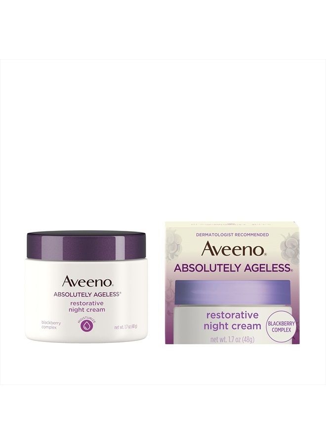 Aveeno Absolutely Ageless Restorative Night Cream Face & Neck Moisturizer with Antioxidant-Rich Blackberry Complex, Vitamin C & E, Hypoallergenic, Non-Greasy & Non-Comedogenic, 1.7 fl. oz - Image 2