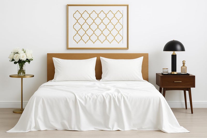 Bhoomi Impex Queen Size Microfiber Bedsheet Including Pillow Cover – Ultra-Soft Plain White Solid 90x102 Inch, for Home, Hotel, Resort & Guest House - Image 2