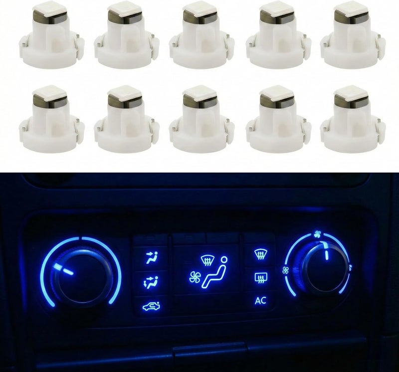 WLJH 10x Blue T3 Neo Wedge LED 3030 SMD Chip 8mm Base Car Instrument Cluster Light - Image 1
