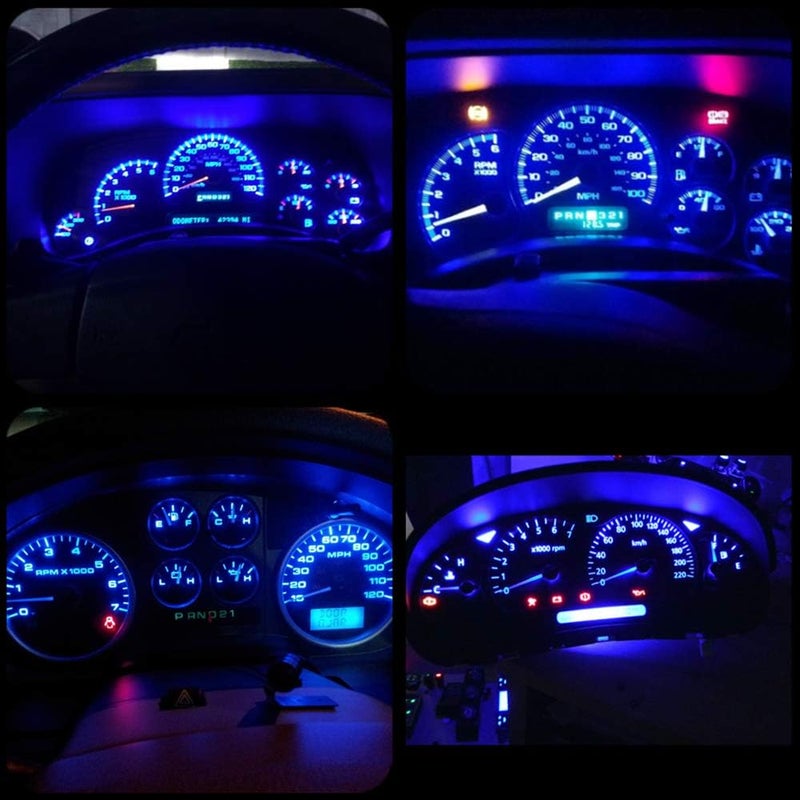 WLJH 10x Blue T3 Neo Wedge LED 3030 SMD Chip 8mm Base Car Instrument Cluster Light - Image 4