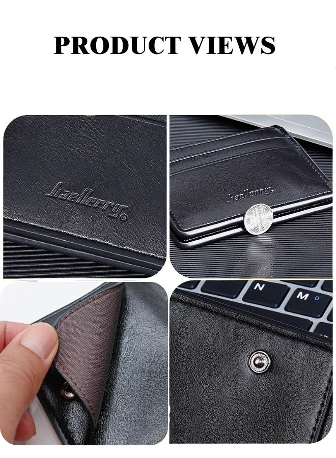 baellerry Men Slim Bifold Wallet Minimalist Leather Small Wallets for Men with Cash Pocket and Card Holder Slots - Image 5