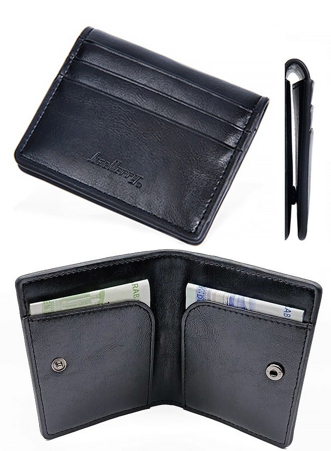 baellerry Men Slim Bifold Wallet Minimalist Leather Small Wallets for Men with Cash Pocket and Card Holder Slots - Image 1
