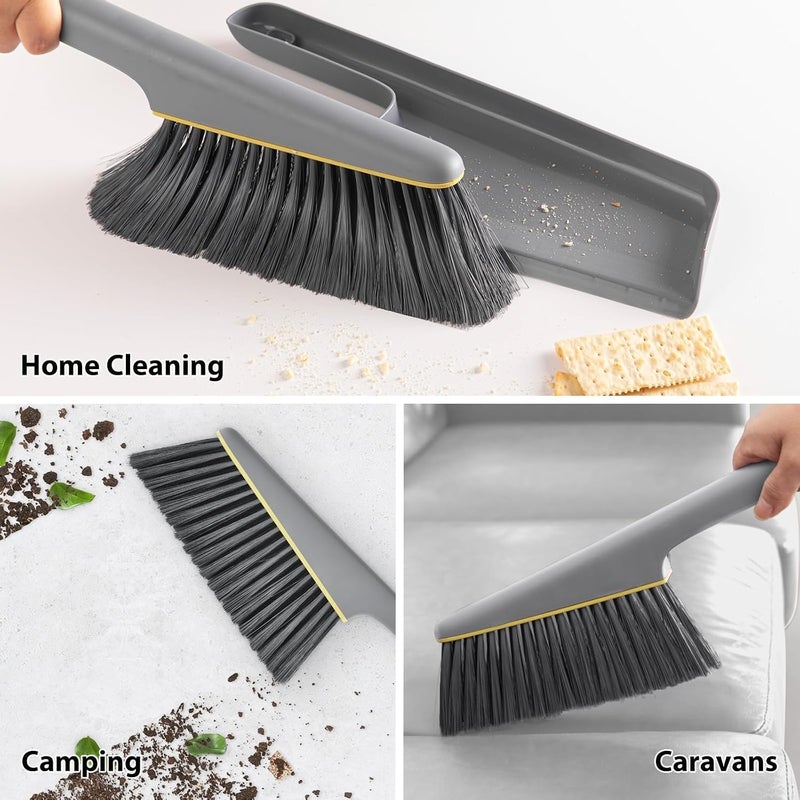 BenQuand Bed Brush for Cleaning, Soft-Bristled Dust Brush Set with Hanging Handle - Antimicrobial PP Material, Multi-Surface Lint Remover for Bed, Sofa, Tabletop (Storage-Friendly Dustpan & Broom Kit) - Image 4