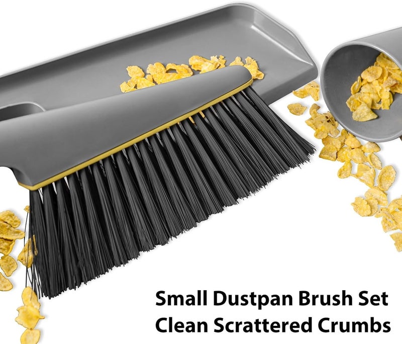 BenQuand Bed Brush for Cleaning, Soft-Bristled Dust Brush Set with Hanging Handle - Antimicrobial PP Material, Multi-Surface Lint Remover for Bed, Sofa, Tabletop (Storage-Friendly Dustpan & Broom Kit) - Image 3