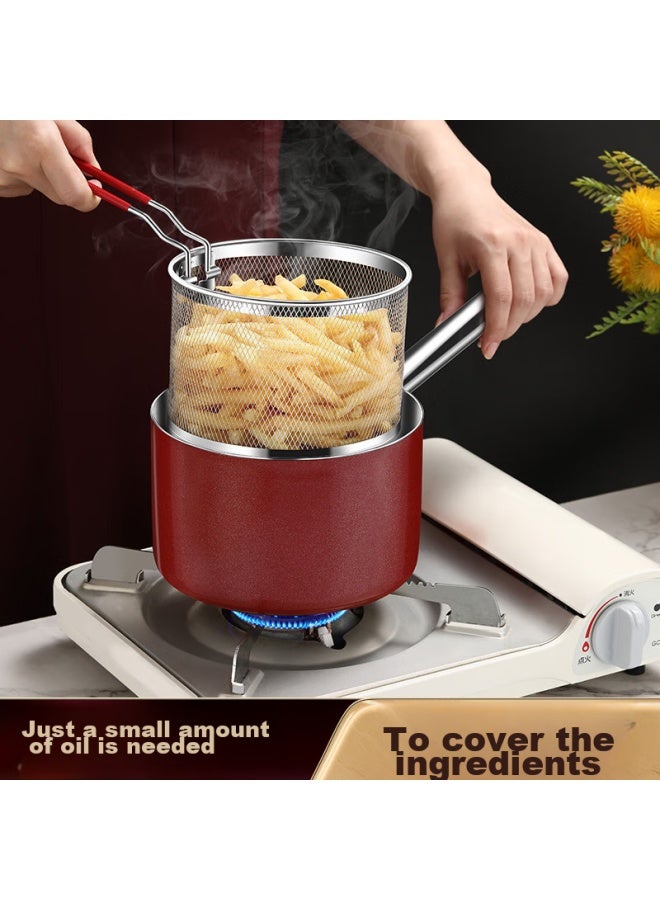 Ssn Deep Frying Pan, Household Use, 304 Stainless Steel, Small Frying Pan, Specialized For Deep-frying, Tempura Frying Pan, Gas Stove, Small Pot - Image 2