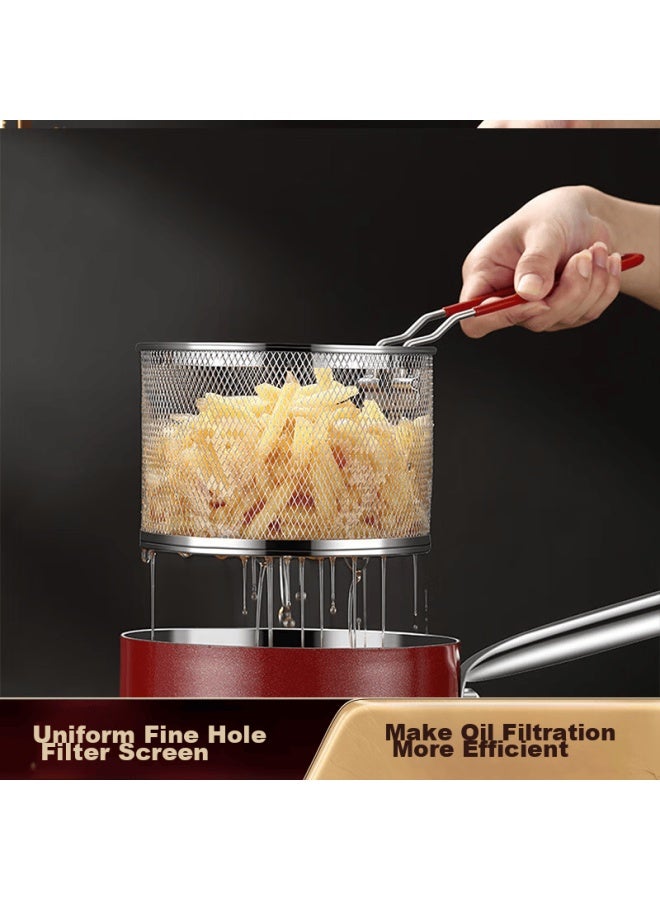 Ssn Deep Frying Pan, Household Use, 304 Stainless Steel, Small Frying Pan, Specialized For Deep-frying, Tempura Frying Pan, Gas Stove, Small Pot - Image 3