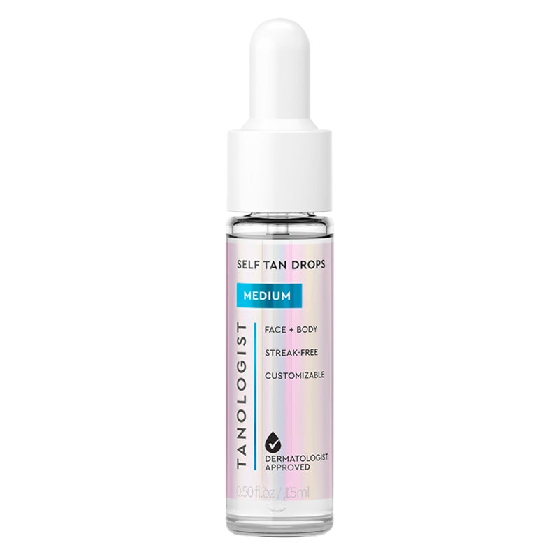 Tanologist Self-Tan Drops- Medium, Bronzing Serum, Customizable Face & Body Self Tanner For Moisturizer, Gradual Tanning Drops for Natural Glow, Streak-Free Vegan Formula, 1.01 fl oz - Image 1
