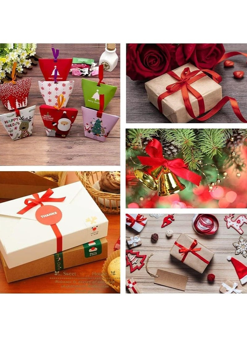 MARKQ - Red Satin Ribbon 38mm x 25yd Fabric Polyester Ribbon for Gift Wrapping Party Favors Wedding Decorations Bow Making Bouquets Sewing Projects & Craft Supplies - Image 1