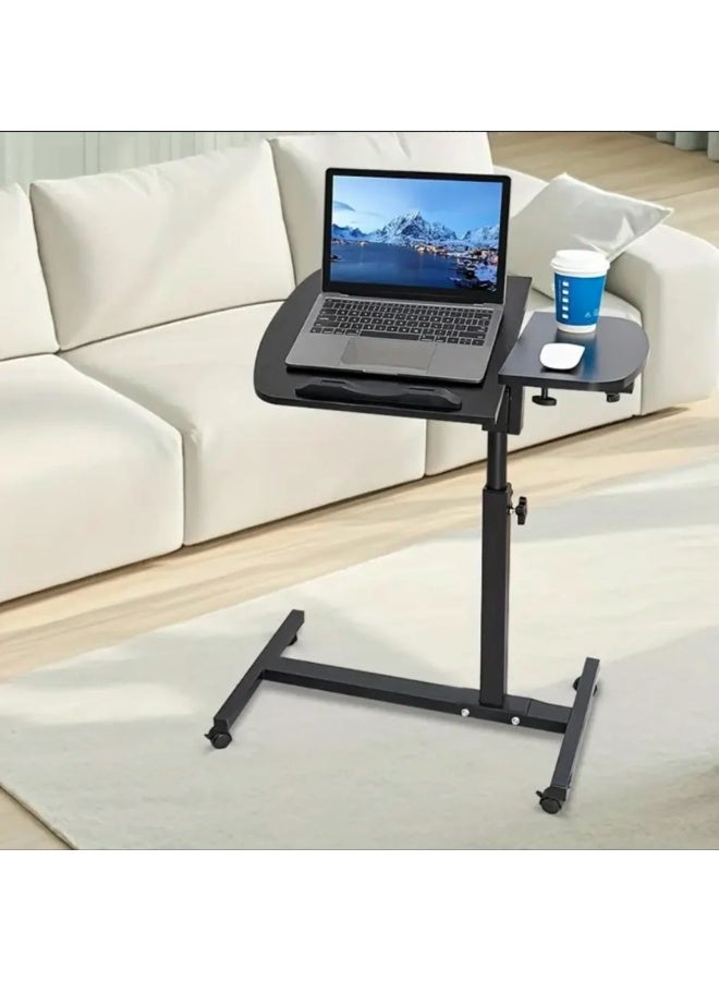 Generic Table with adjustable wheels and height adjustment for laptop and desk in black  - Image 1