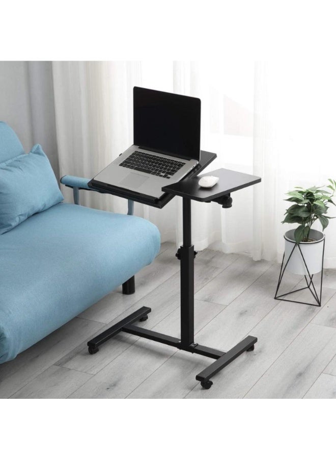 Generic Table with adjustable wheels and height adjustment for laptop and desk in black  - Image 3