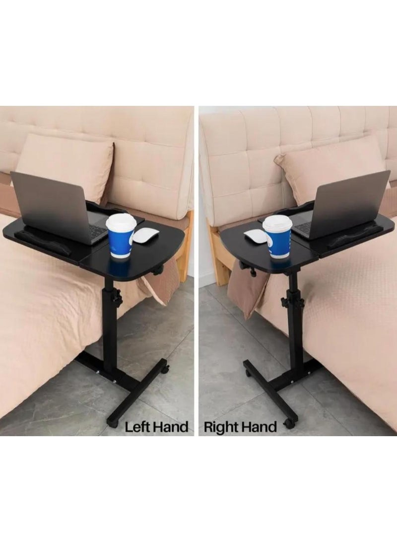 Generic Table with adjustable wheels and height adjustment for laptop and desk in black  - Image 4