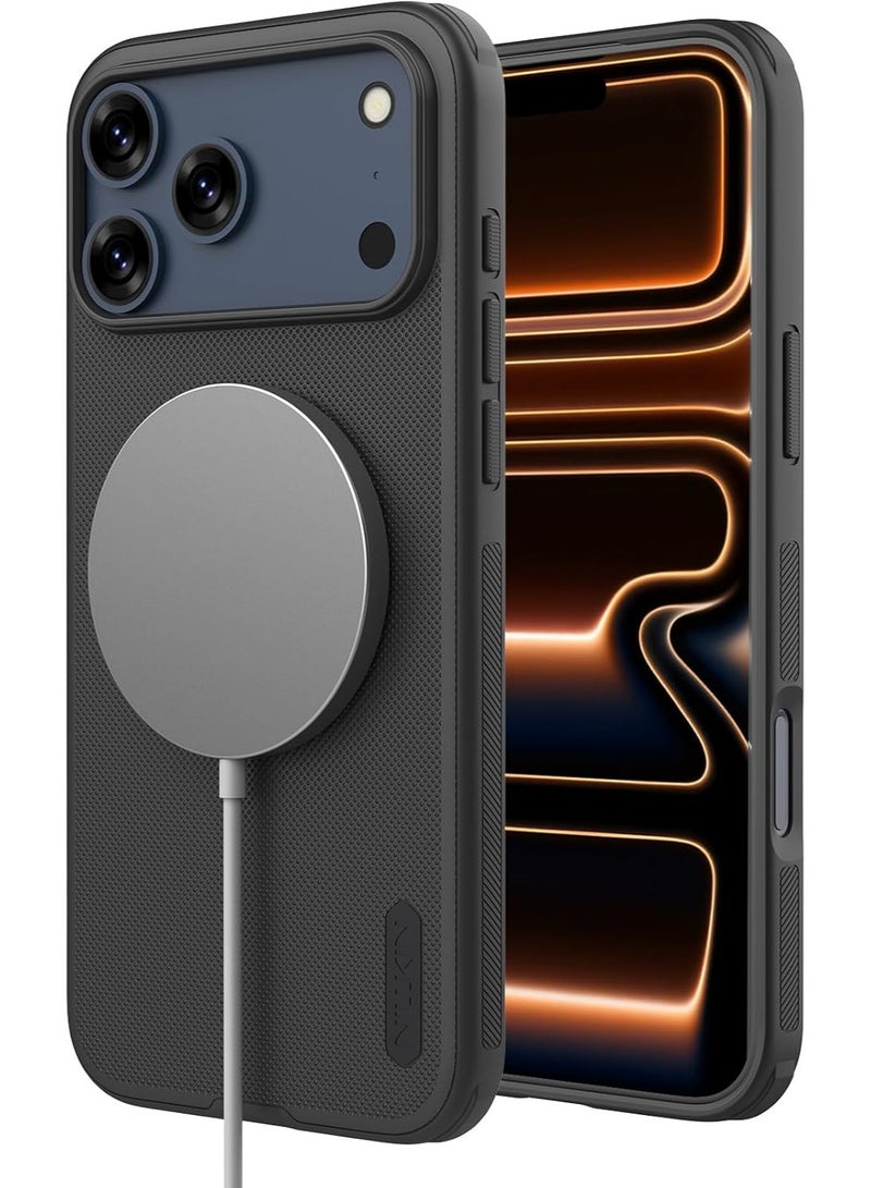 Nillkin Case Cover Super Frosted Pro  Magnetic Wireless Charging  Case Anti-Scratch & Slip For Iphone 17 Pro Max (Black) - Image 1