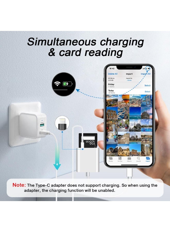 Kueh SD Card Reader for iPhone、 iPad, Digital Camera Card Adapter Plug and Play, Trail Game Camera SD Card Viewer, Simultaneous Charging and Reading - Image 3