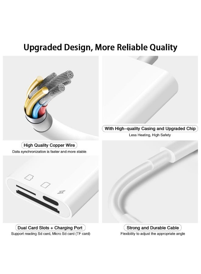Kueh SD Card Reader for iPhone、 iPad, Digital Camera Card Adapter Plug and Play, Trail Game Camera SD Card Viewer, Simultaneous Charging and Reading - Image 4