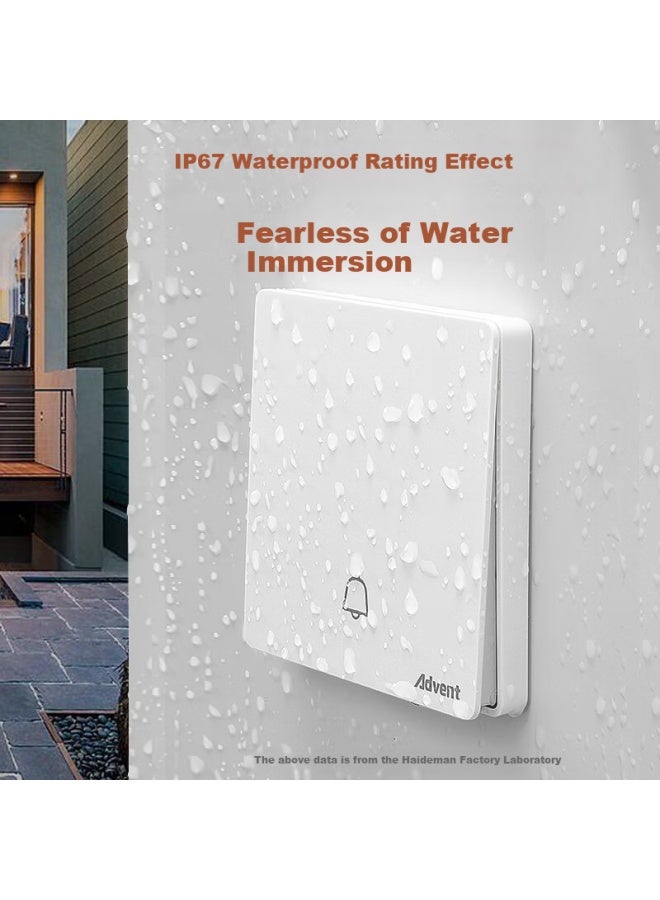 Advent Fh861 Transmitter Wireless Doorbell Self-powered Single Button - Image 2