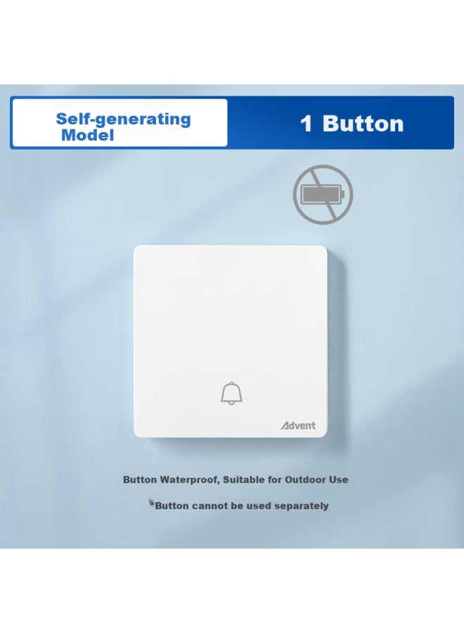 Advent Fh861 Transmitter Wireless Doorbell Self-powered Single Button - Image 1
