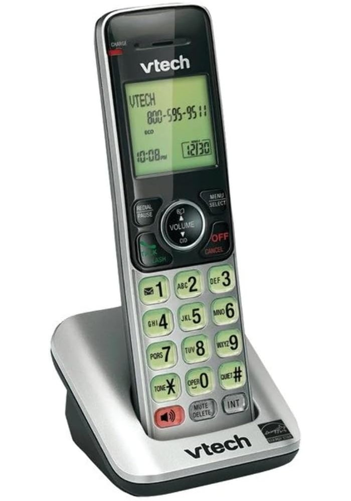 VTech CS6609 Cordless Accessory Handset - Requires Compatible Phone System (Silver/Black)