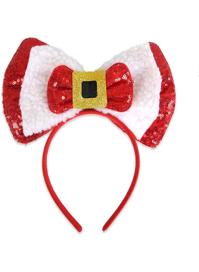 توك شعر رباط رأس على شكل قرون حيوان الرنة عقال خفيفة الوزن مريحة للنساء للاحتفال بالكريسماس، رباط شعر، إكسسوارات زينة سانتا كلوز، هدايا للكريسماس، ديكور حفلات الأعياد