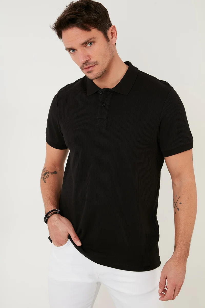 Buratti Cotton Slim Fit Buttoned Polo T Shirt Men's Polo 5902281
