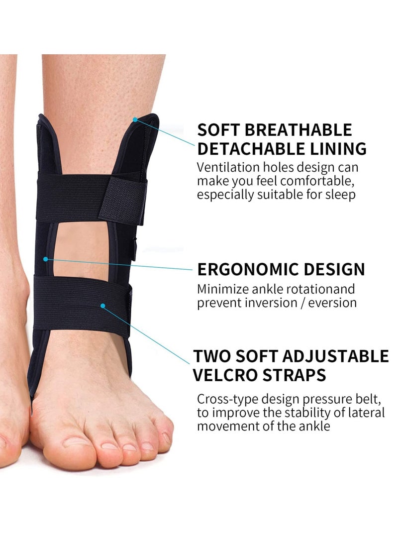 Adjustable Ankle Support Brace, Fixed Ankle Fracture Splint for Sprain and Arthritis Recovery, Protective Stabilizer for Enhanced Care and Corrective Support.