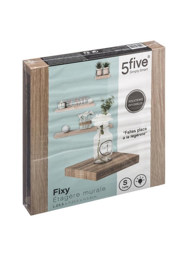 Five Simply Smart Fixy Invisible Fixation Wall Shelf Natural Oak 23.5 cm 138952C - Image 2