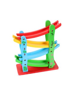 YIJIA HOME GOODS 4-Layer Wooden Gliding Track Toy Car Game Ramp Racing And Car Boy Toy, Multicolor  - Image 1