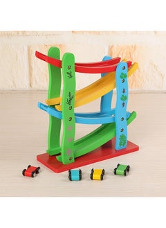 YIJIA HOME GOODS 4-Layer Wooden Gliding Track Toy Car Game Ramp Racing And Car Boy Toy, Multicolor  - Image 4