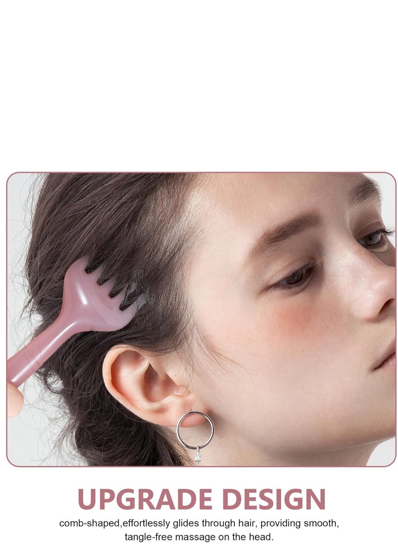 general Head Massager Scalp Massage Tool,Scalp Massage Comb,Five Claw Scalp Rake Gua Sha Tool,Portable Handheld Resin Relax Massage Tool for Soothing Head Neck Lymph for Father's Day Mother's Day Gifts - Image 5