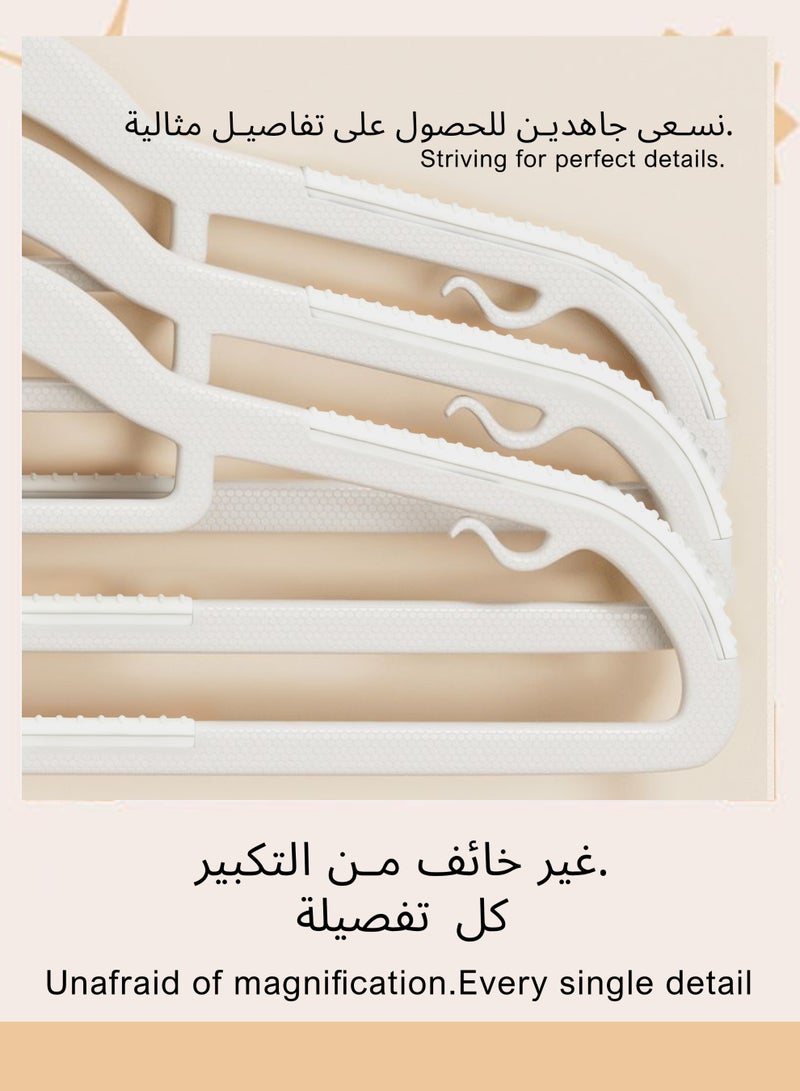 ويمارت مجموعة من 50 قطعة من شماعات الملابس المطاطية غير القابلة للانزلاق، شماعات مطاطية غير قابلة للانزلاق، شماعات معاطف شديدة التحمل، شماعات بدلات رفيعة فاخرة موفرة للمساحة لمنظمات خزانة الملابس، خطافات فضية تدور 360 درجة - Image 5