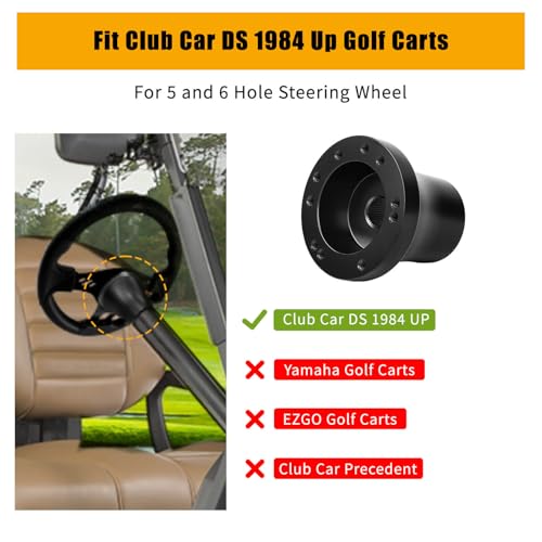 MOSNAI Club Car DS Steering Wheel Adapter Hub for Club Car DS 1984+ Golf Cart with 5-6 Holes Golf Cart Steering Wheel - Image 4