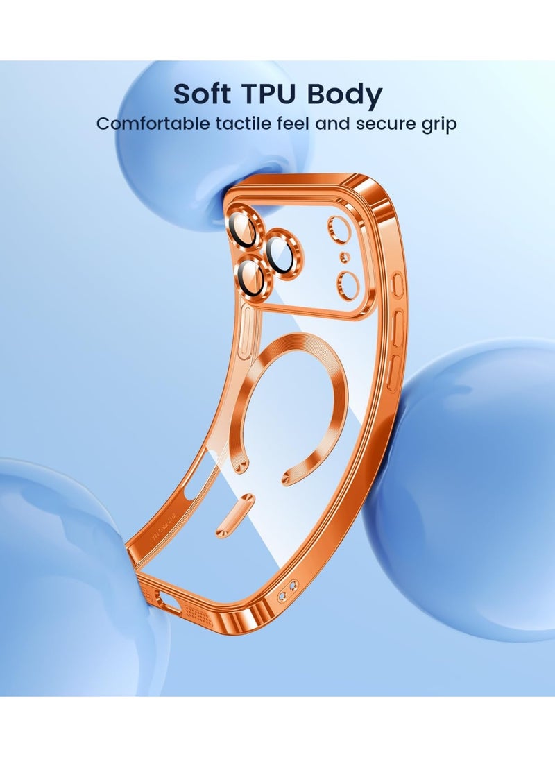 Magnetic for iPhone 17 Pro Case with Mag Safe Full Camera Lens Protector Plating Soft Clear Phone Case for iPhone 17 Pro - Image 2