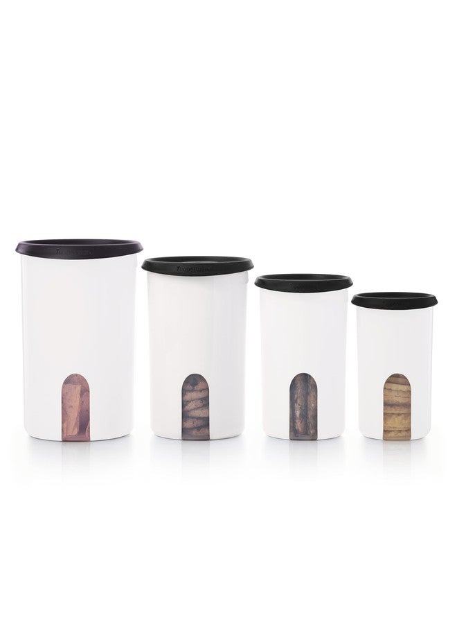 توبروير مجموعة علب تخزين الطعام من تابروير، مزودة بخاصية التذكير بلمسة واحدة، 4 علب، آمنة للغسل في غسالة الأطباق وخالية من مادة BPA، (4 علب، 4 أغطية) - Image 1