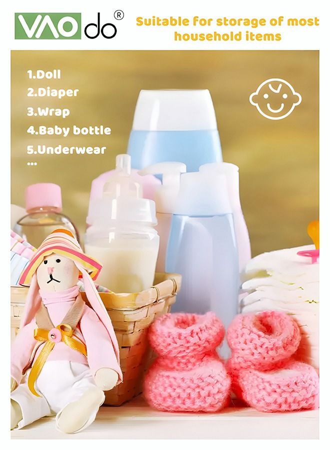 VAOdo متعددة الوظائف حفاضات الطفل العلبة المنظم ورأى حقيبة التخزين المحمولة كبيرة حفاضات الطفل زجاجة حمل حقيبة الأم - Image 5