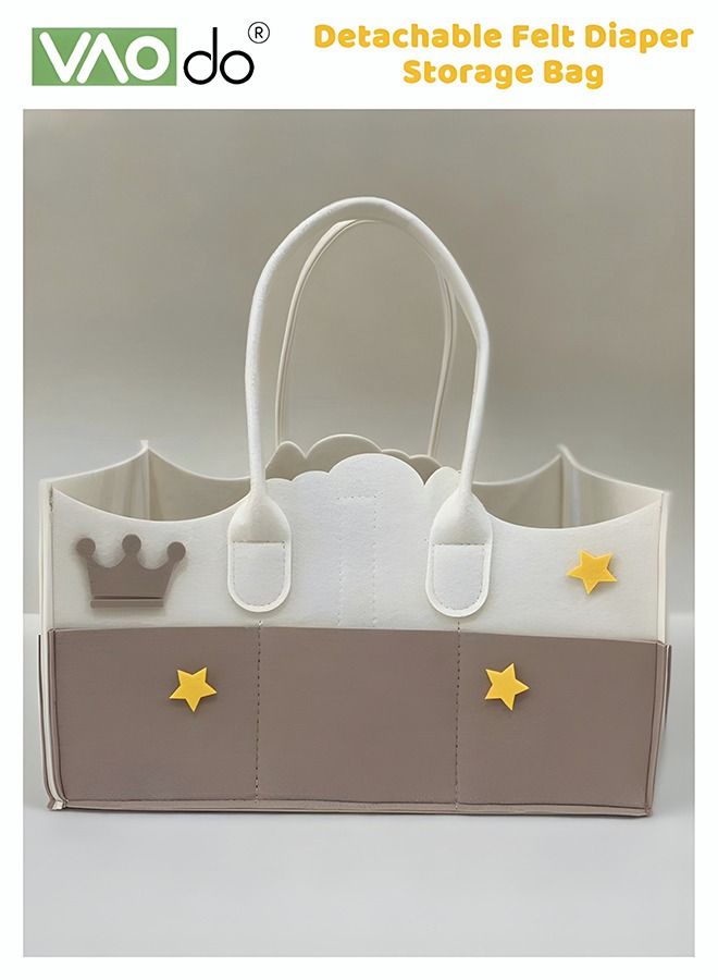VAOdo متعددة الوظائف حفاضات الطفل العلبة المنظم ورأى حقيبة التخزين المحمولة كبيرة حفاضات الطفل زجاجة حمل حقيبة الأم - Image 3