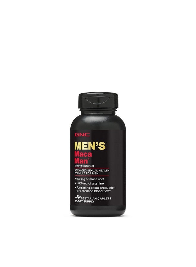 GNC Men's Maca Man, 60 Caplets, Fuels Nitric Oxide Production for Enhanced Blood Flow - Image 1